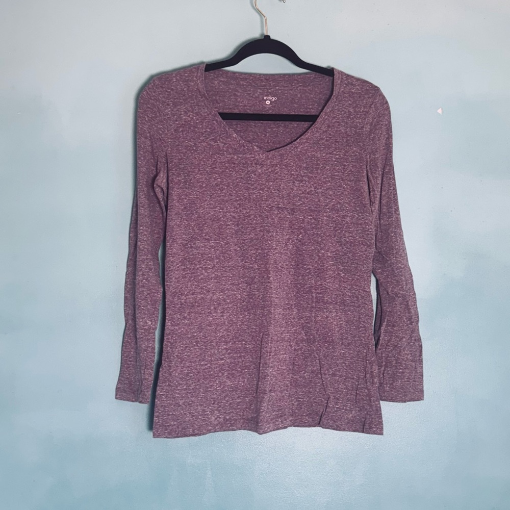 Indigo Heathered Purple Long Sleeve Tee